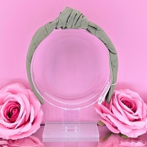 Madewell Headband Vintage Moss Green Knotted Quilted Hard Headband Minimalist